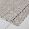 Bleached Jute Fringe Rug 3'x5' Accent