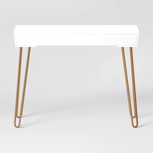 Hairpin Writing Desk with Storage