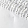 8pc Reversible Classic Stripe Comforter Set Gray/White - Queen