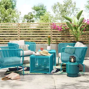 Fisher Outdoor Patio Loveseat Blue-Green