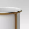 2pc Iron Indoor Outdoor Planter Pot with Stand White/Brass