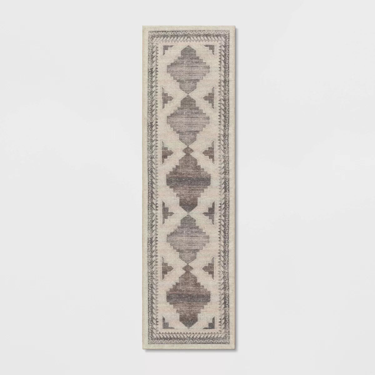 Cromwell Washable Printed Persian Style Rug Tan 2'x7'