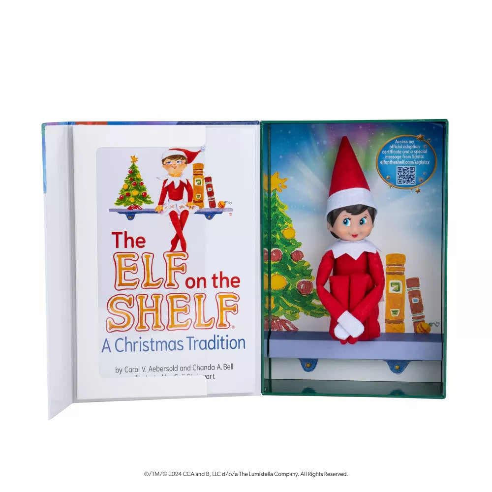 Box Set Girl Scout Elf with Blue Eyes with Storybook, final cut