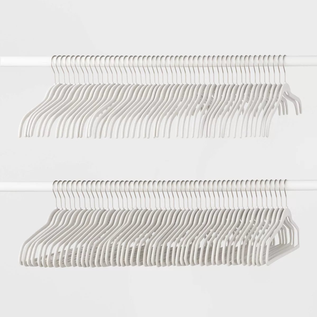 100pk Combo Pack Suit/Shirt Flocked Hangers