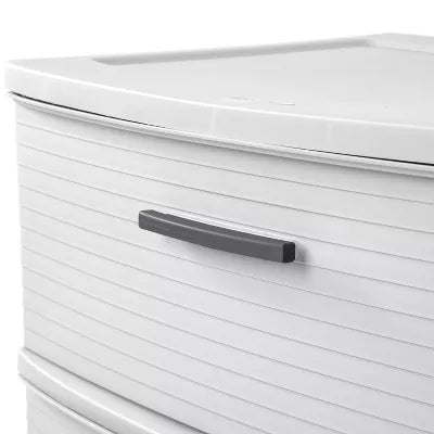 3 Drawer Wide Tower White