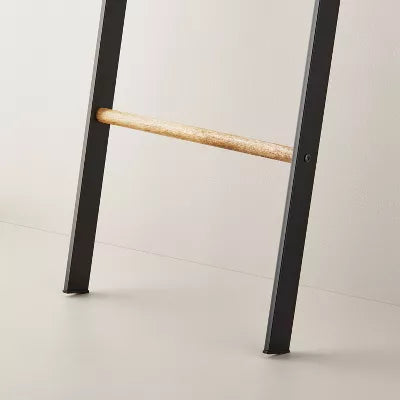 Wood & Steel Blanket Ladder Black/Natural