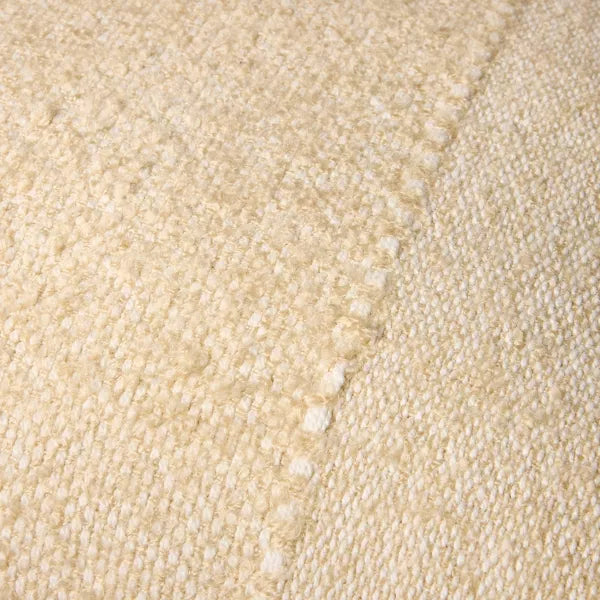 Block Stripe Square Throw Pillow Heathered Beige - Farmhouse Decor, Removable Cover
