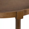 Bellport Half Circle Wood Console Table, Rustic Brown