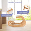 Ergonomic Kneeling Chair Wooden Rocking Chair with Comfortable Padded Seat Cushion & Knee Support Upright Posture Support Chair for Back Pain Relief Beige/Black/Gray