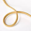 Floor Lamp Gold Iron with Tapered Rattan Shade - ETL Listed, Dimmable