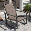 1-Piece Flex Comfort Outdoor Rocking Chairs with Steel Frames