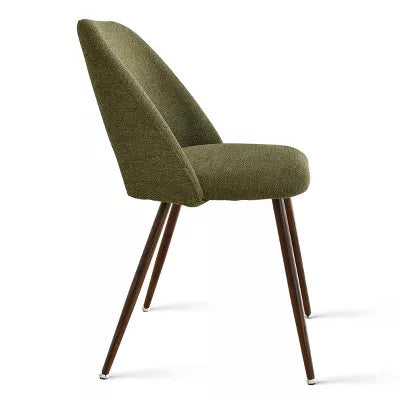 Edwin Upholstered Side Chair Walnut Legs