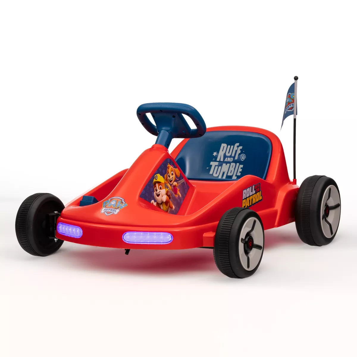 Chase 6V Electric Go Kart for Kids, Electric Ride-On Toy with Lights and Remote Control Seat Belt Ages 3-6