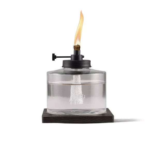 Large Table Top Mixed Material Adjustable Flame Oil Lamp: Votive Torch, Fiberglass Wick, No Assembly Required - Set of 6