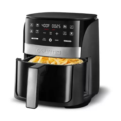 Digital Window Air Fryer with 8 Presets & Guided Cooking: Dishwasher-Safe Parts