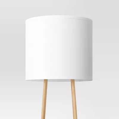 Shelf Floor Lamp Black/Natural
