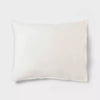Luxe Box Stitch Faux Rabbit Fur Comforter and Sham Set Ivory - Full/Queen