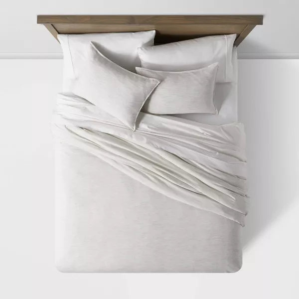 Space Dyed Cotton Linen Duvet Cover & Sham Set - King