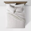 Space Dyed Cotton Linen Duvet Cover & Sham Set - King