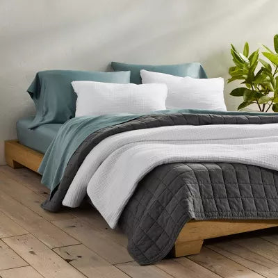 Textured Chambray Comforter & Sham Set - Full/Queen