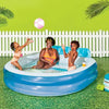 Family Pool with Bench Oval Kiddie Pool -  PVC Liner