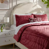 3pc Luxe Distressed Crinkle Velvet Duvet Cover - King