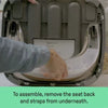 Baby Base 2-in-1 Booster Feeding and Floor Seat with Self-Storing Tray