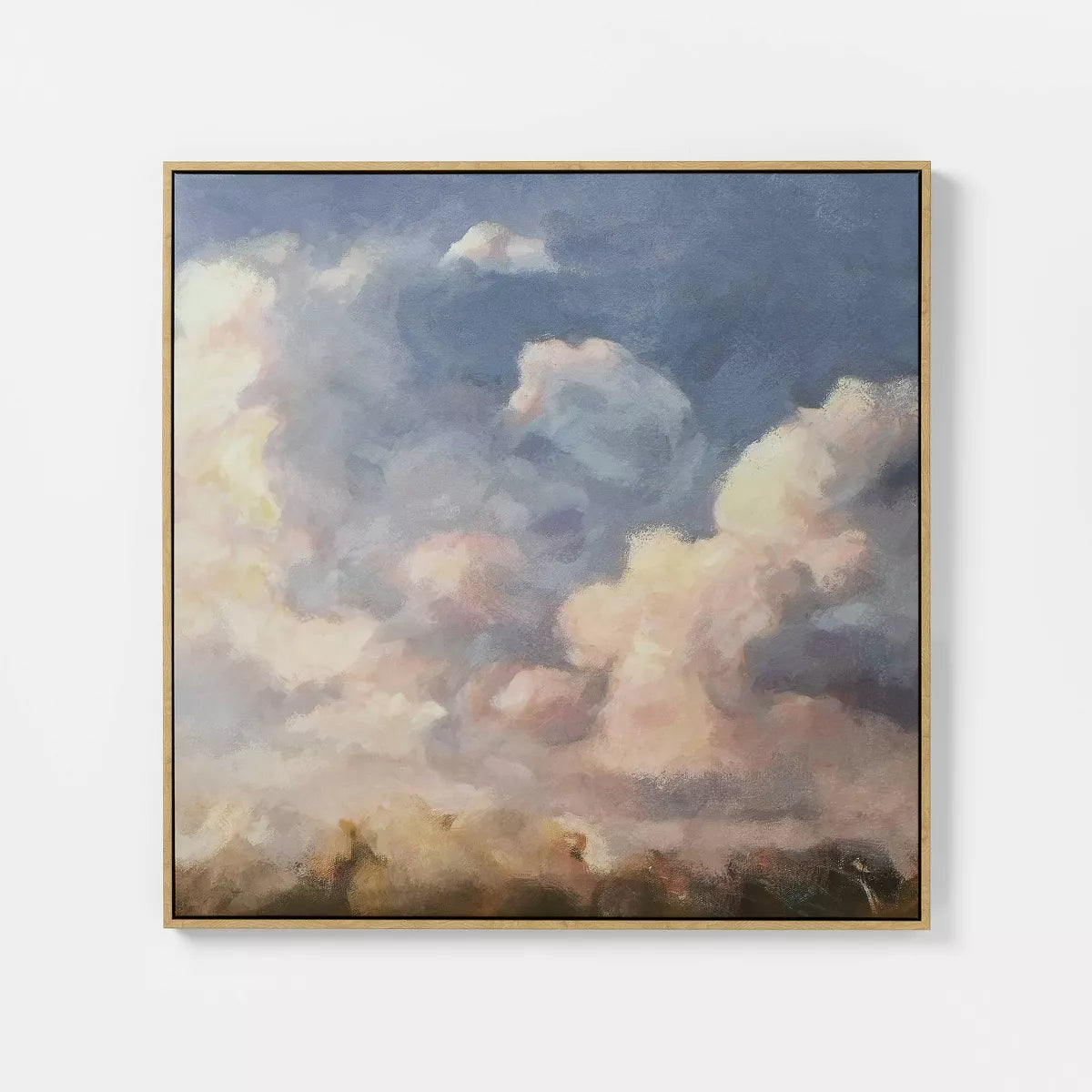 30"x30" Clouds Framed Canvas - Threshold™ designed with Studio McGee - SHOWROOM ITEM 