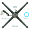 360-Degree Rotating Christmas Tree Stand Artificial Tree w/ 3 Settings