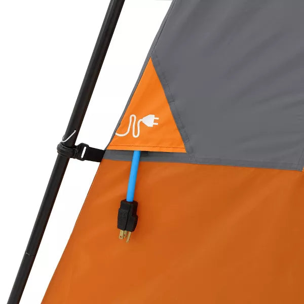 6 Person Straight Wall Tent - Orange
