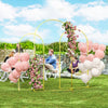 Metal Arch Backdrop Stand Wedding Frame, Balloon Stand Set of 3, Gold