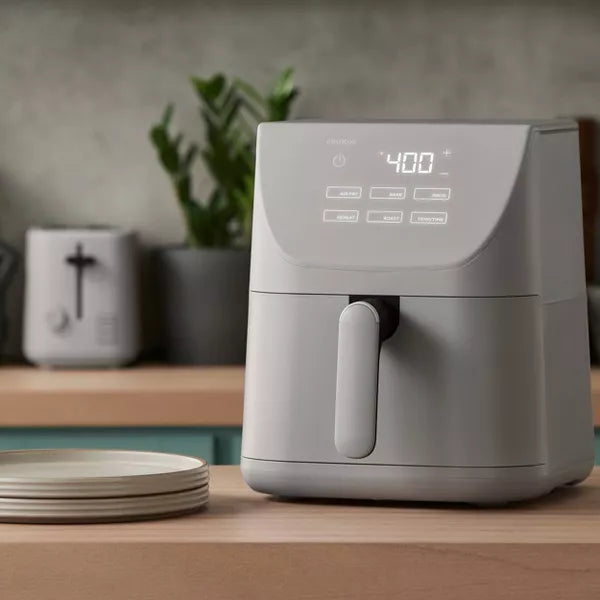 Air Fryer Gray: Electric Fryer, Dishwasher-Safe Parts