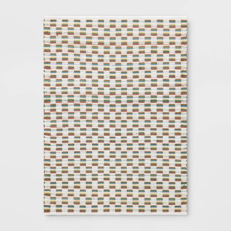 Checkered Chindi Handwoven Area Rug 4'x5'6"