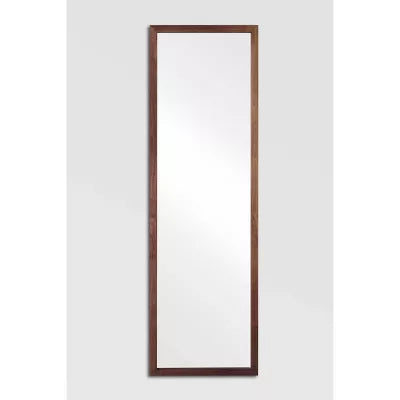 Wood Ladder Standing Mirror Brown