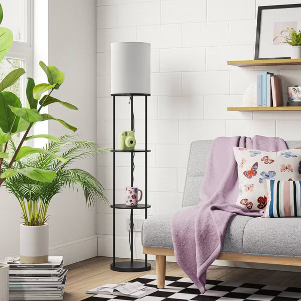 Shelf Floor Lamp Black
