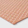 Diamond Power Loom Woven Area Rug Rust - Diamond Pattern, Flat Pile, Indoor Use, Cotton & Polyester - 4'x5'6