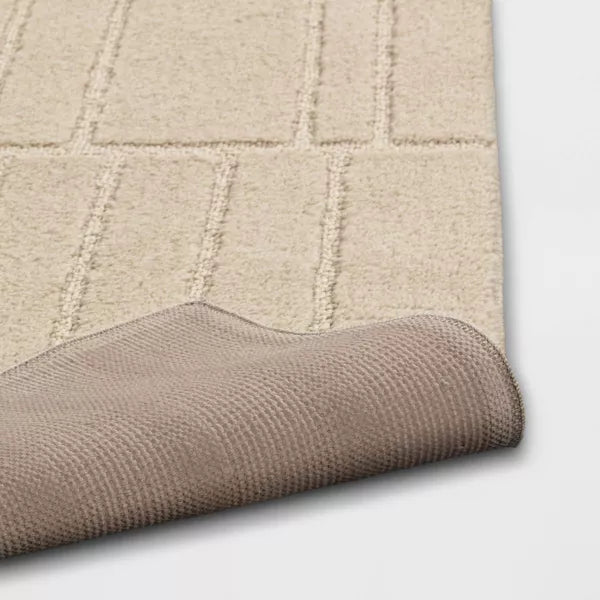 Washable Uneven Blocks Accent Rug 2'6"x3'8"