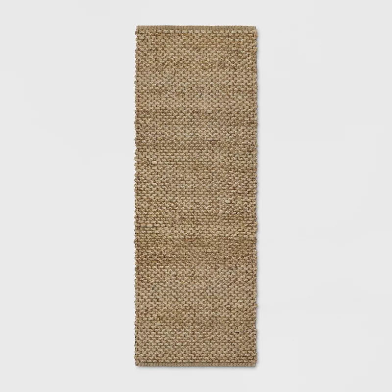 Woven Runner Rug Solid Neutral - 2'4' x 7'