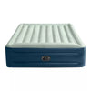 Elevated Pillow Rest Queen Air Mattress with Internal Pump - Off-White/Blue