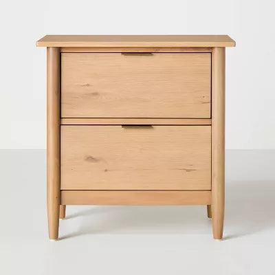 2 Drawer Modern Wood Nightstand