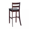 Triena Soho Padded Seat Faux Leather Barstool Hardwood/Brown - Upholstered