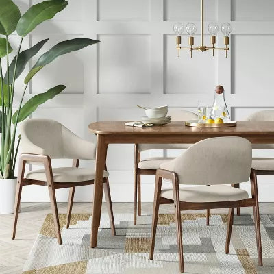 Ingleside Open Back Upholstered Wood Frame Dining Chair