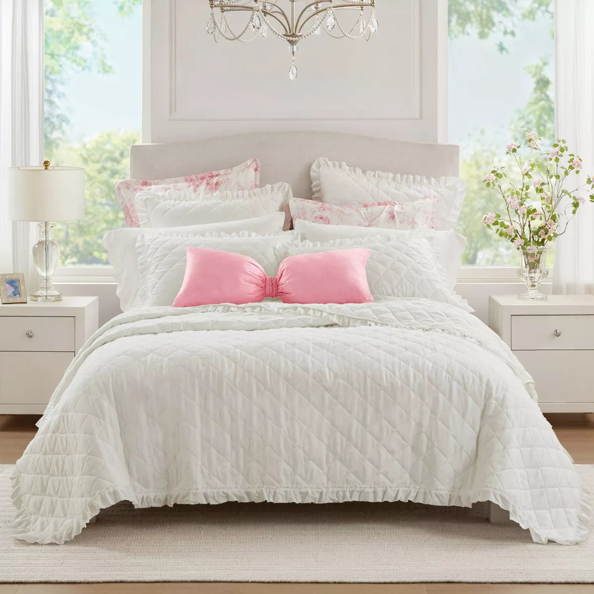 Ruffle Quilt White Full/Queen