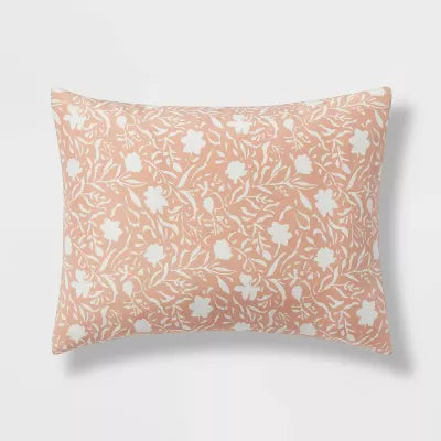12pc Floral Boho Comforter & Sheets Set Terracotta Pink - King