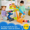 Little People Hot Wheels Spiral Stunt Speedway Toddler Race Track Playset 2 Toy Cars