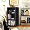 3 Open Shelf Bookcase Modern Multi-functional Storage Display Cabinet Black