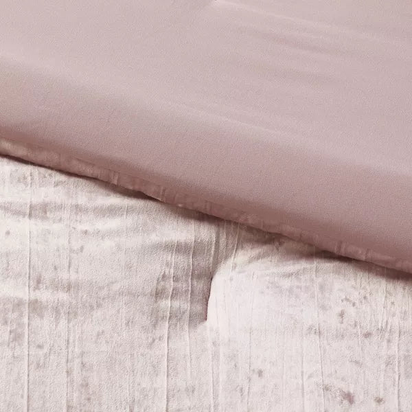 3pc Luxe Distressed Crinkle Velvet Comforter and Sham Set - Full/Queen