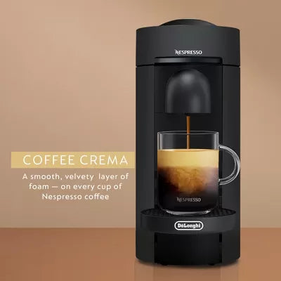 VertuoPlus Coffee Maker and Espresso Machine by DeLonghi Black Matte