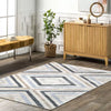 Akari Transitional Diamond Machine Washable Indoor Area Rug