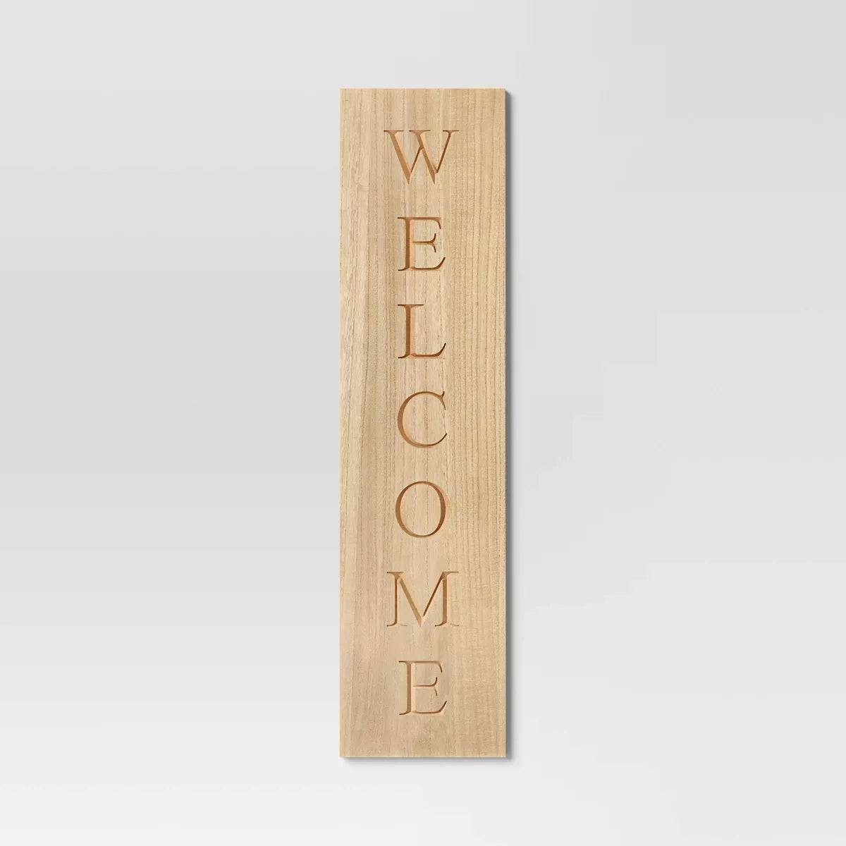 40"x10" Reversible Wood Leaner - Threshold™: Farmhouse Style MDF Vertical Decor with Rustic Quote Adage Saying SHOWROOM ITEM